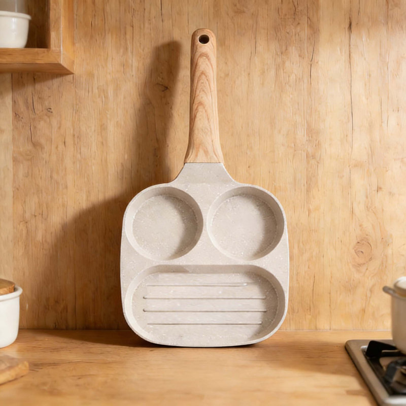 Poêle à frire antiadhésive 3-en-1 pour cuisine