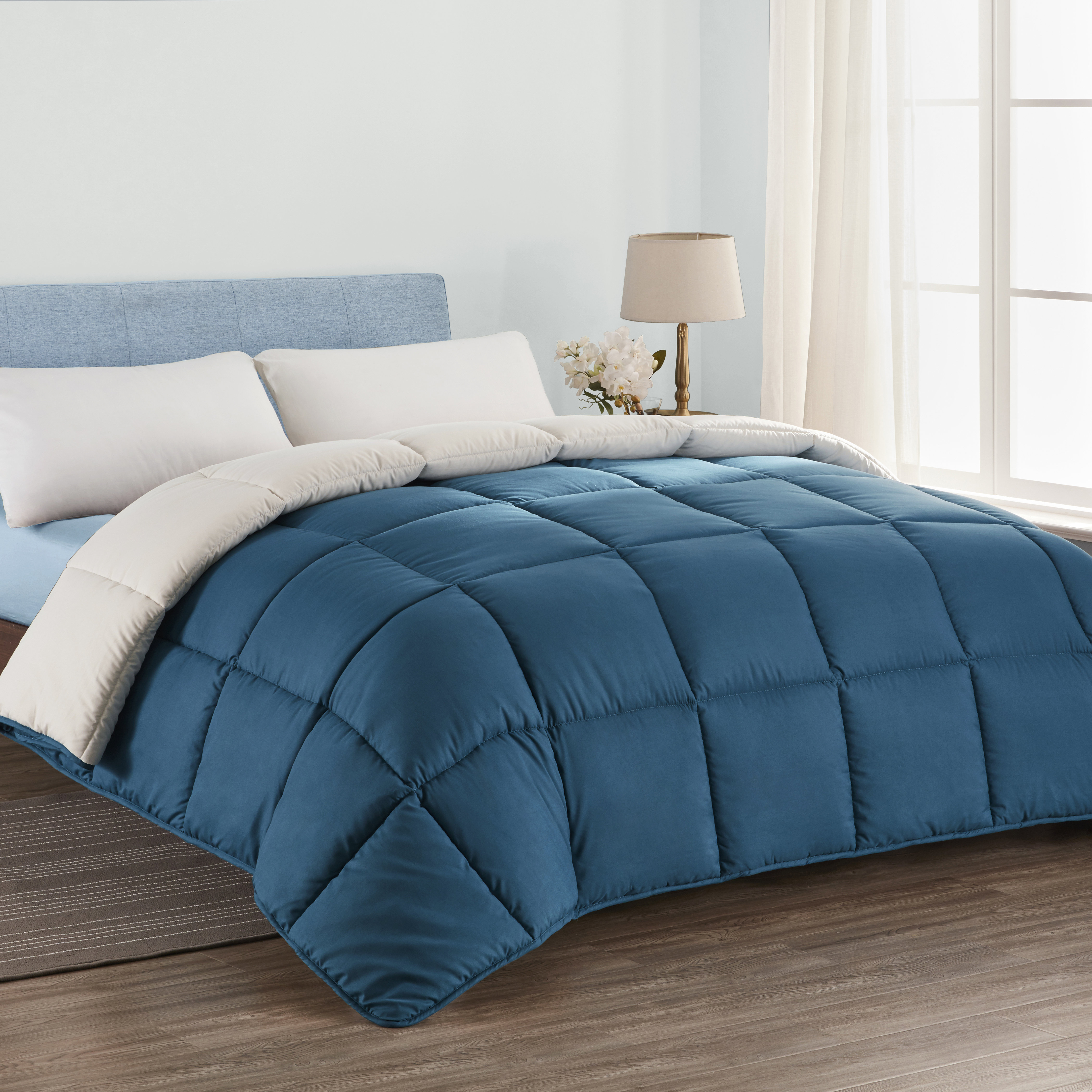 teal down comforter