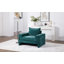 Fauteuil en chenille avec accoudoirs larges
