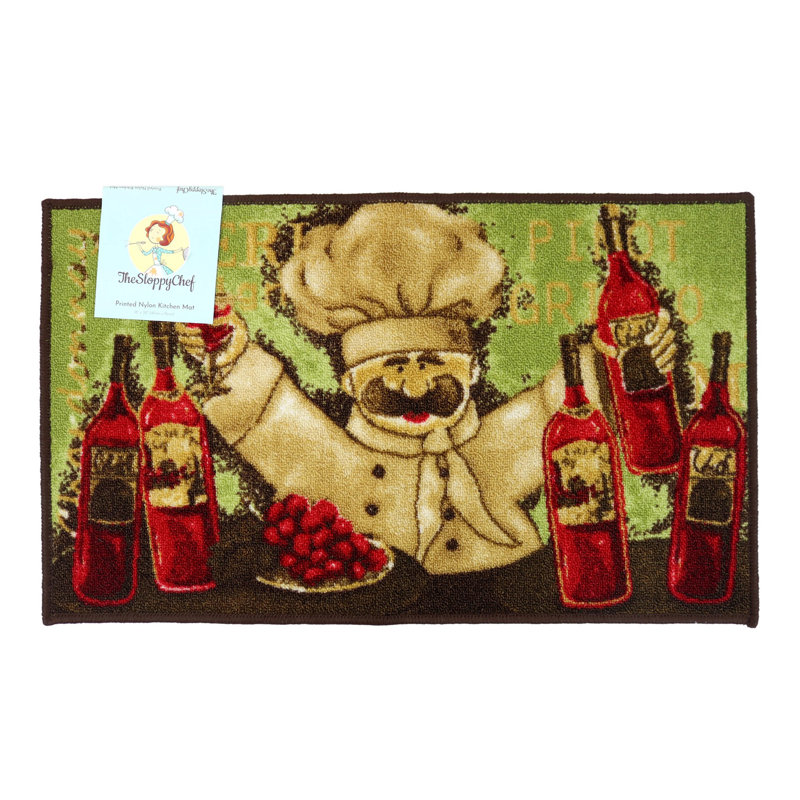 Non-Slip Rectangular Chef Printed Kitchen Mat