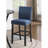 Biony Fabric Bar Stools With Nailhead Trim, Set Of 2, Blue-575999102