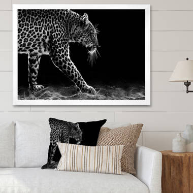 Leopard Close Up Black and White Leopard Pictures Wall Decor Jungle Animal Pictures for Wall Posters of Wild Animals Jungle Leopard Print Decor Animal