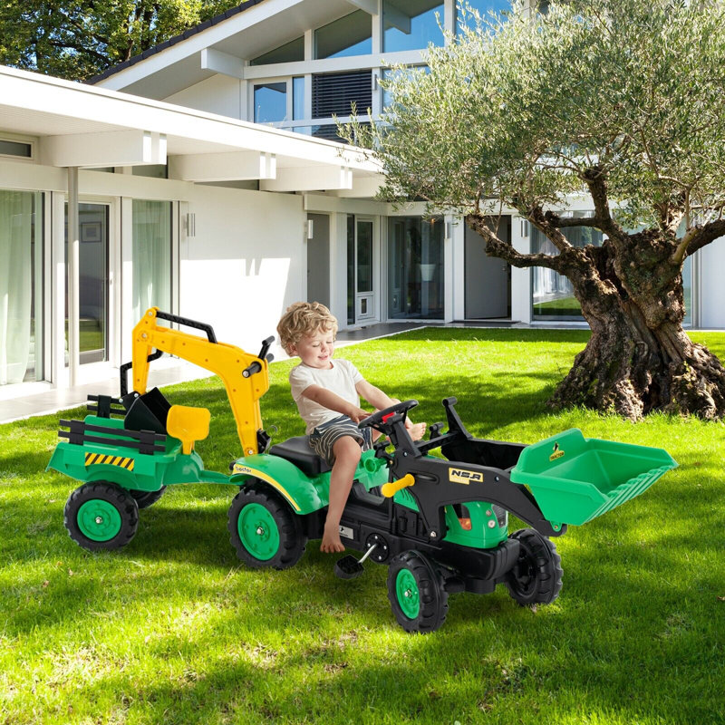 Kids Ride on Car Pedal Excavator Tractor
