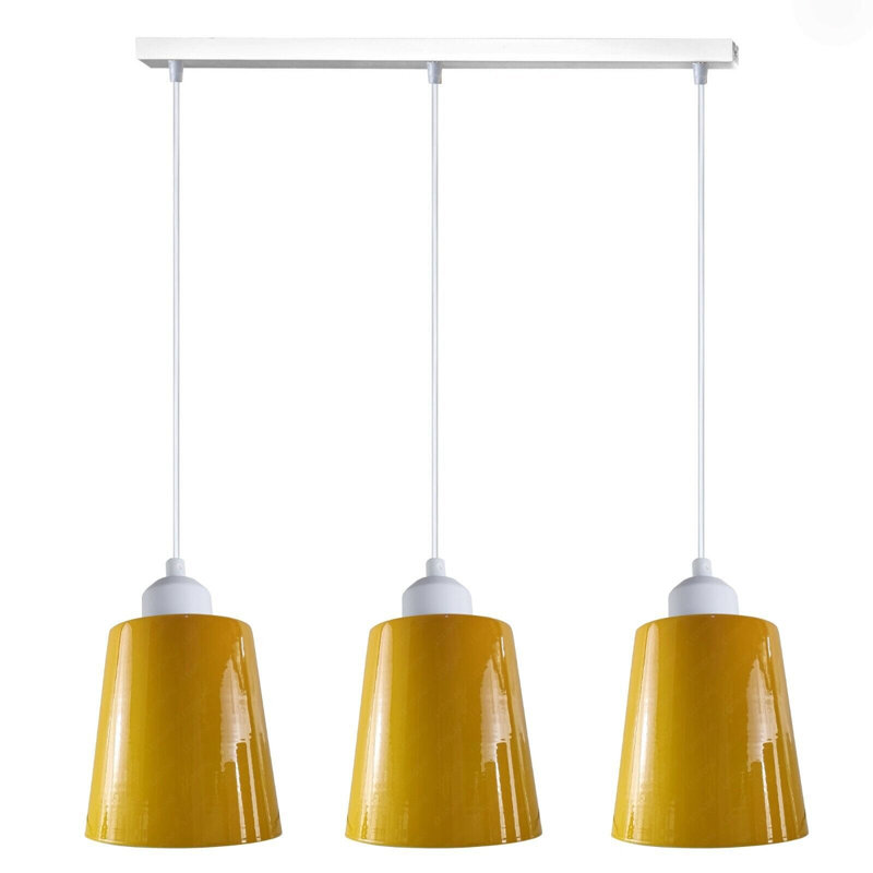 Humeyra 3 - Light Kitchen Island Pendant, No, Yellow/White