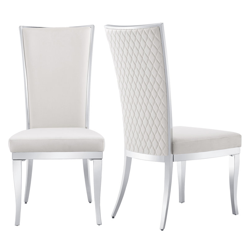 Khameron Metal Side Chair in White