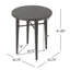 Table de bar d'extérieur, résistante aux intempéries et en fer forgé, 104 cm H x 83 cm L, brun, construction avec marque distinctive, hauteur, largeur, longueur, couleur principale