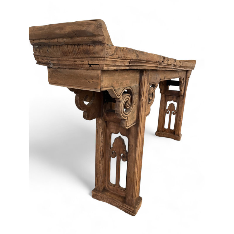 Console en bois massif 88,58267716535433 po