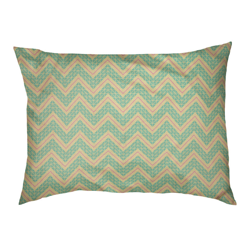 Coussin Chelan, Moyen (H 6,5 po x l 40 po x P 30 po), Jaune / rose