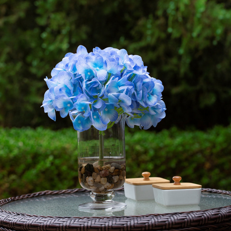 Arrangement floral dans un vase Lentz Hydrangea, Bleu