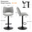 Tabouret de bar pivotant rembourré en similicuir à hauteur réglable avec structure en métal-70378433