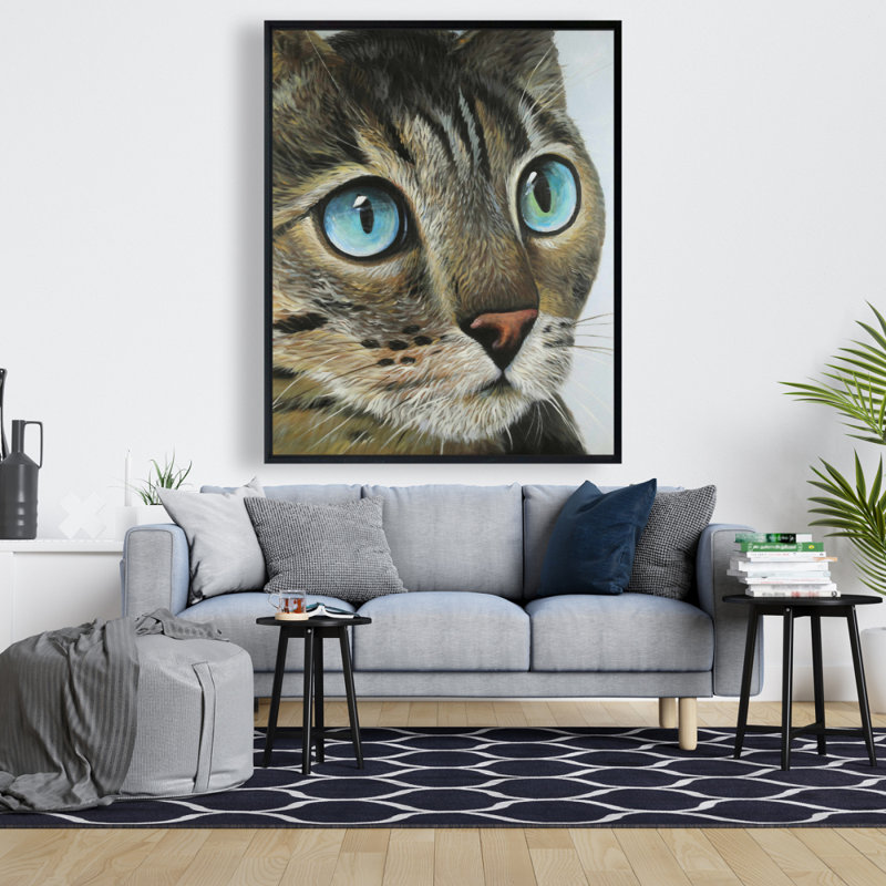 «Curious Cat Portrait» sur toile