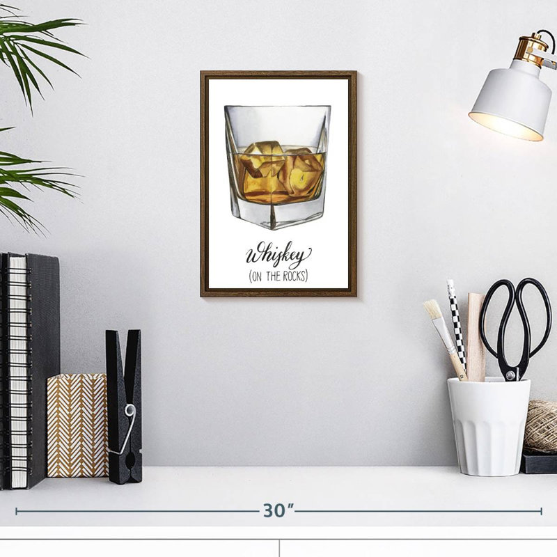 Classic Happy Hour IV, 9" x 13", Floating Frame Walnut