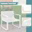 Ensemble de 4 chaises d'extérieur en plastique résistantes aux intempéries-501238986