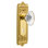 Crystal Fluted Oval Interior Mortise Door Knob with Egg & Dart Long Plate