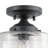 Winslow Black Semi-Flush Mount Light with Clear Seeded Glass Shade