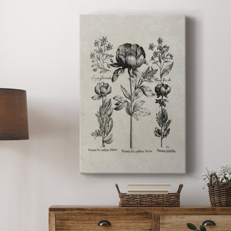 Motif floral rétro vintage CCXVII - Cavas, H 27 po x l 18 po