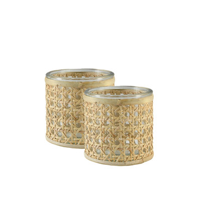 Ensemble de votives de cheminée en verre 2 pièces