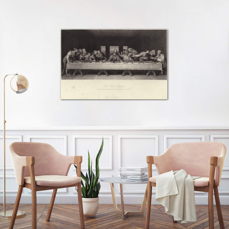 The Last Supper by Leonardo Da Vinci - Wrapped Canvas Painting, 101.6 cm H x 66.04 cm W x 3.175 cm D