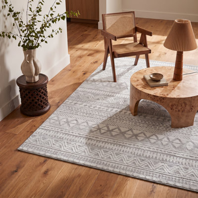 Tapis rectangulaire Kennily avec envers antidérapant
