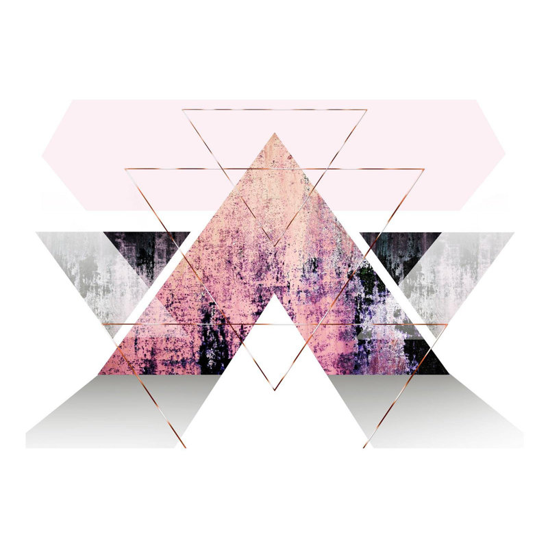 Peel & Stick Geometric Wall Mural, 135" W x 96" L