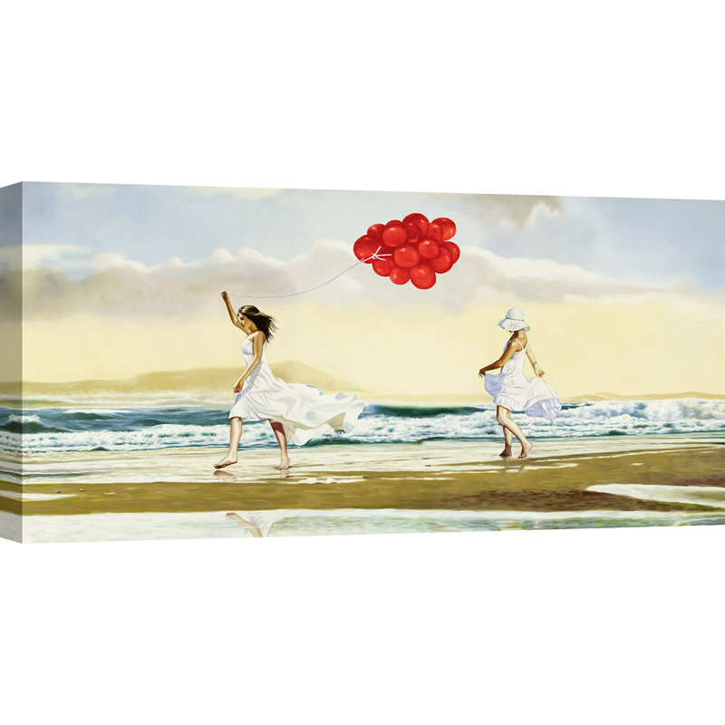 Collecting Waves by Pierre Benson - Wrapped Canvas Print, 60cm H x 120cm W x 4cm D