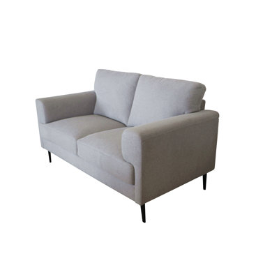 Causeuse en lin gris clair