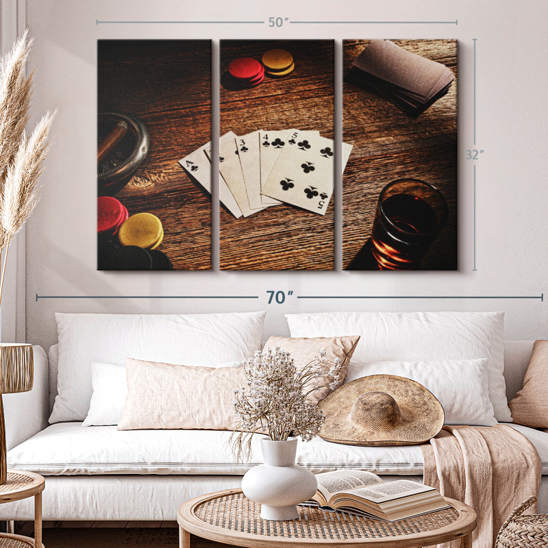 Art mural droit, H 32 po x l 50 po x P 1,25 po