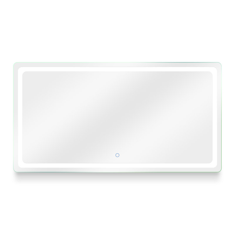 Miroir de meuble-lavabo mural moderne et contemporain à DEL Porphyrion, l 72 po x H 38 po