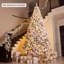 Sapin de Noël à charnières pré-illuminé, recouvert de neige floquée, de 1,37 m à 2,79 m, avec lumières LED.-1008314863