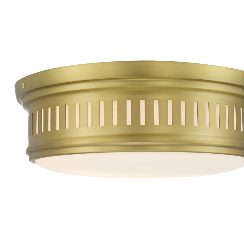 Plafonnier encastré 2 lumières Velune, Laiton rétro