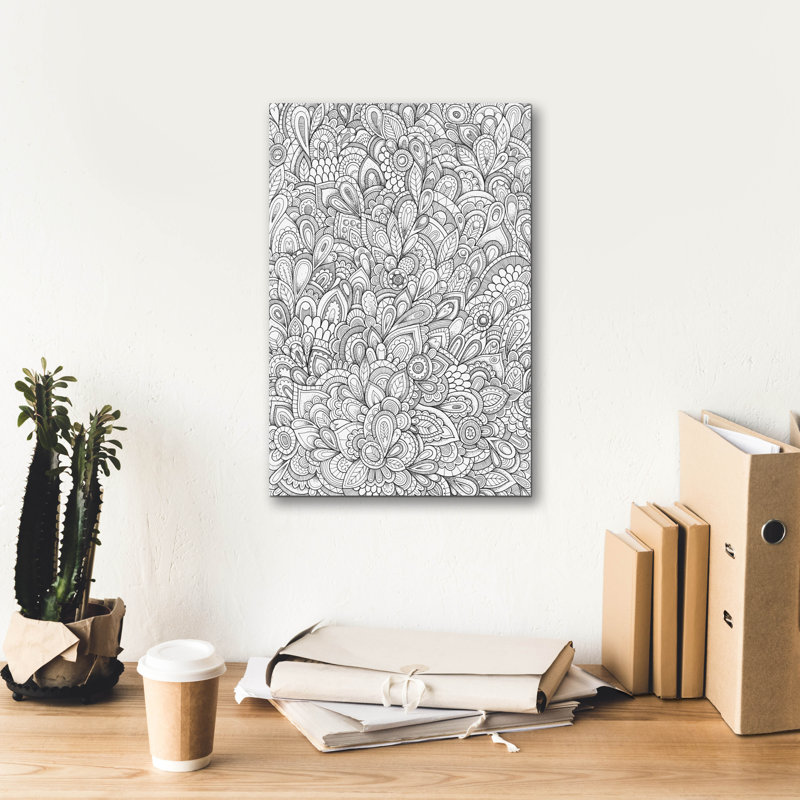 «Organic Doodle Explosion Lines» par Hello Angel, H 18 po x l 12 po x P 0,75 po