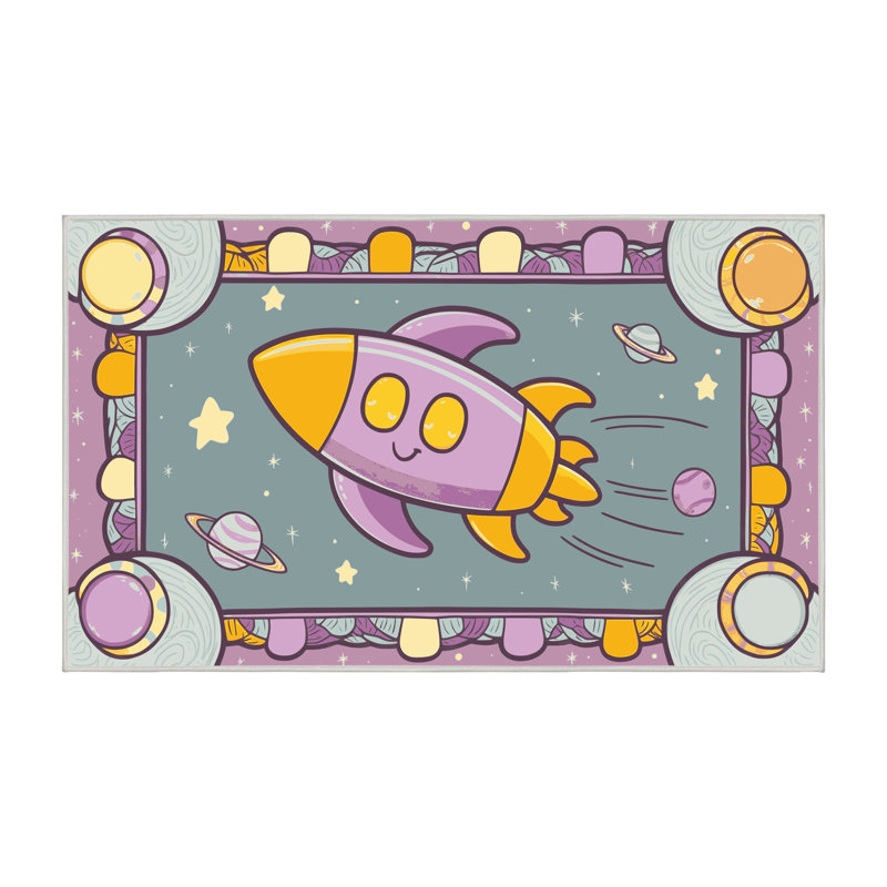 Tapis pour enfants Zoomie, Rectangulaire 8 pi x 10 pi