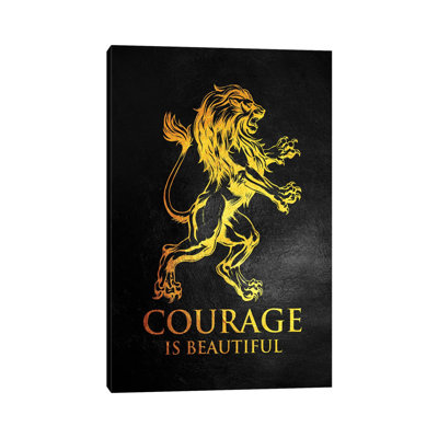 Courage Is Beautiful by Adrian Baldovino - Wrapped Canvas Painting
