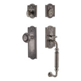 Parthenon Handleset with Single Cylinder Deadbolt and Door Knob and Rosette