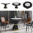 Ryding Modern Round Sintered Stone Dining Table with Rotating Tray-1229869830-1229869848