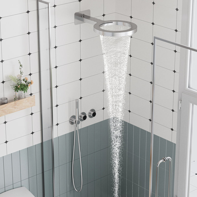 3 Function Complete Shower System with Hand Shower, Polished Chrome