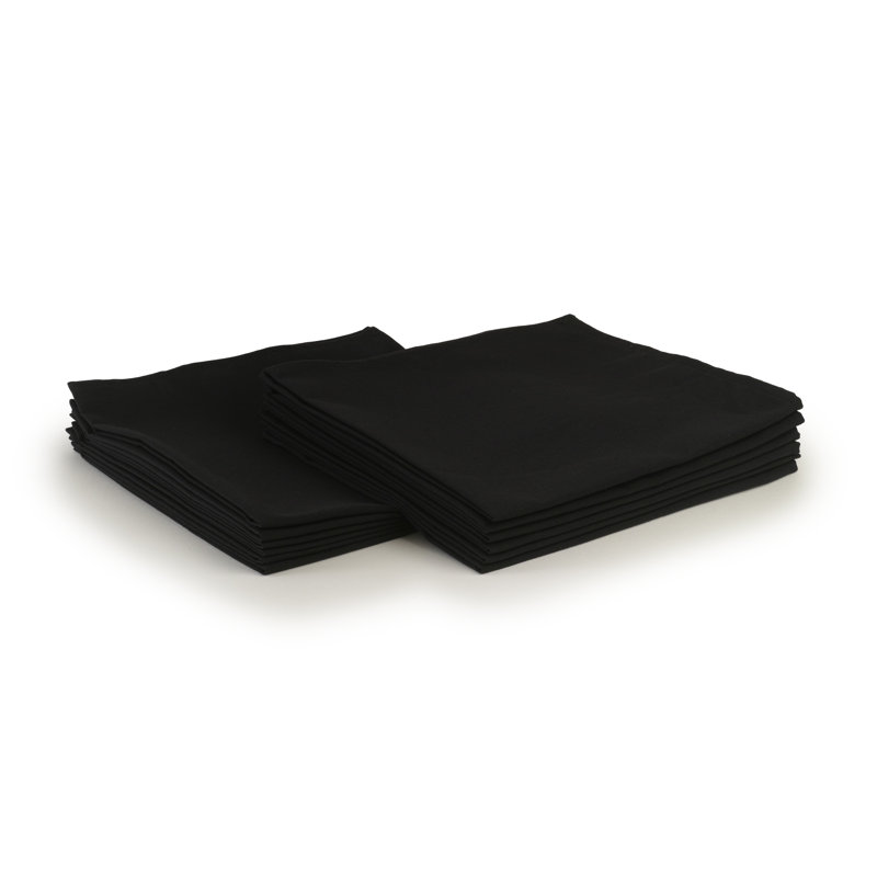 Polyester Square Napkin, Black