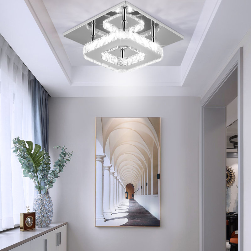 LED Crystal Ceiling Light Modern Minimalist Lamp Living Room Bedroom Lights