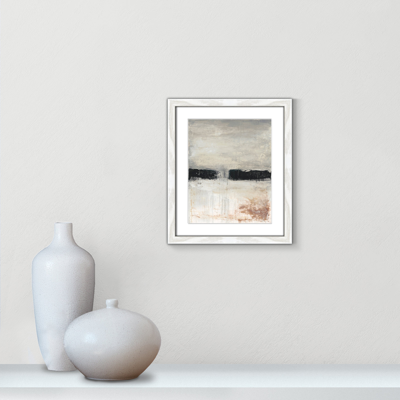 Autumn In The Dark Forest by Filippo Ioco, 15" H x 13" W x 0.75" D, White Framed