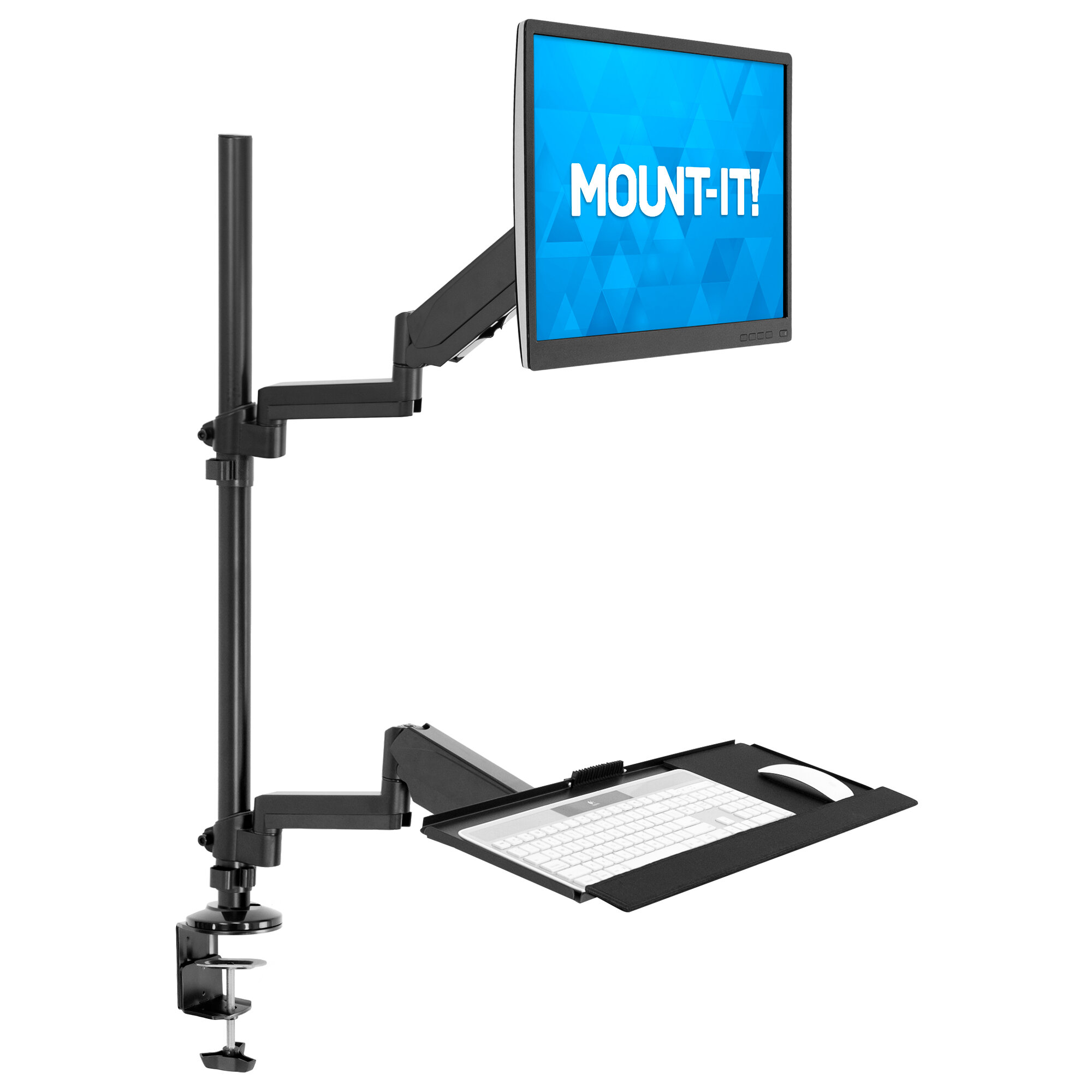 VIVO Full Motion Monitor + Laptop Desk Mount VESA Stand Fits 13 to 32  Screen