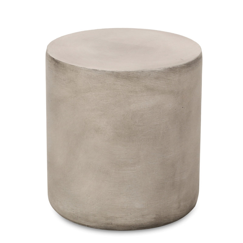 Table d'appoint d'extérieur en oxyde de magnésium gris - fonctionnelle et élégante, simple