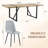 87 Inch Wood Dining Table Set With PU Leather Upholstered Dining Chair-115826495-115826493