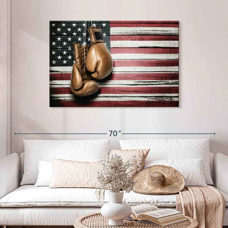 Borges American Boxing, 30" H x 45" W
