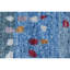 Tapis bleu / jaune / rouge de haute qualité noué à la main-70214892