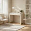 Meuble-lavabo classique en bois avec miroir rabattable, coiffeuse multifonction 3-en-1 avec 2 tiroirs et beaucoup de rangement, coiffeuse pour la chambre à coucher, champagne