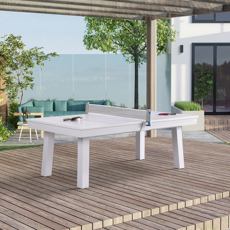 Indoor/Outdoor Billiards Pool Table 6-Seater Multi Game Tables Set With Accessories, Charcoal Gray, Gray