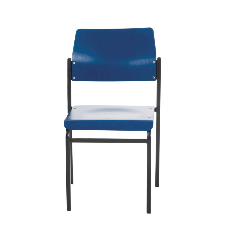 Stacking chair, Black, Gentian blue
