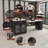 Durarte 80"W Expandable Kitchen Island With Large Storage Cabinets And Drawers