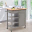 Avallon Solid Wood Top Kitchen Cart