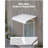 Window Awning Door Canopy 48x42 in Aluminum Alloy Front Door Awnings Anti-Rust